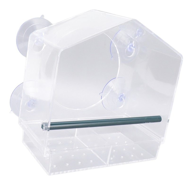 Window Bird Feeder Clear Sturdy Acrylic Window Bird House Feeder