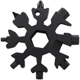 BLOOPIC Multi-Tool Card 18-in-1 Bicycle Tool, Bicycle Multi-Tool, Portable, Hex Wrench, Key Holder for Men, Convenient to Carry, Pliers, Bike Repair Kit (Black)