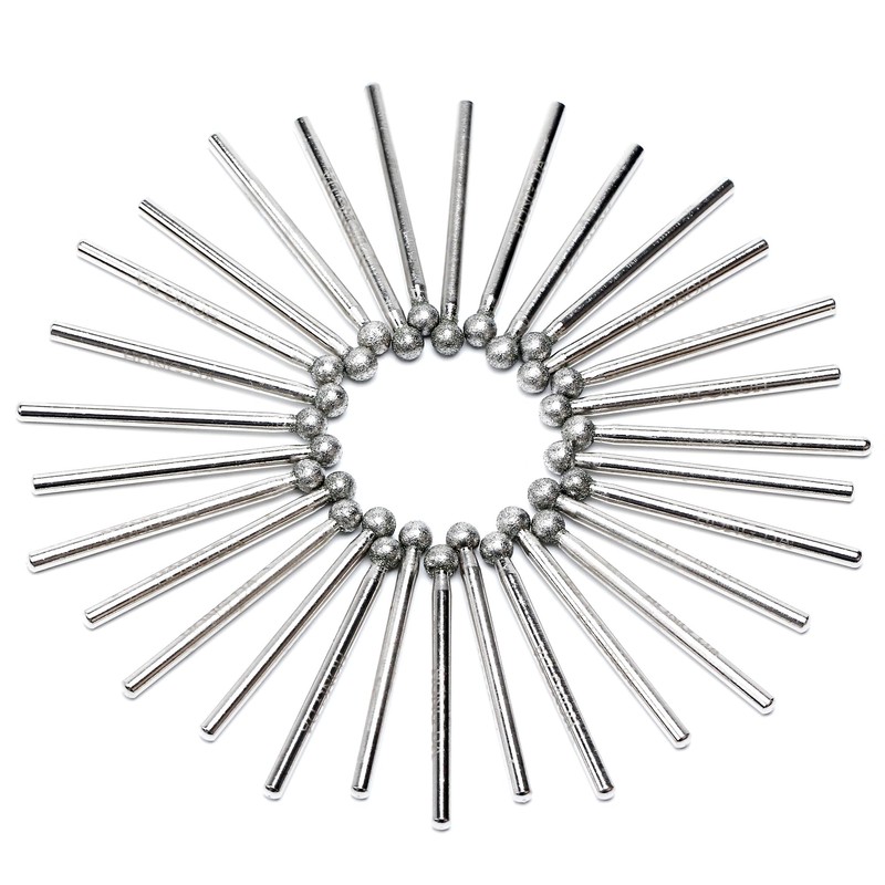 ILOVETOOL 30Pcs 5mm Ball Shape Diamond Jewelry Drill Bits Rock