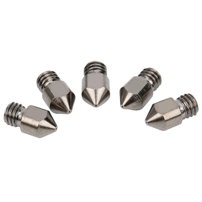 5Pcs 3D Printer Nozzle Set for MK8 1.75mm Consumables 0.2‑1.0mm