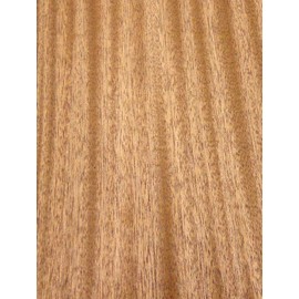 Ribbon Sapele Mahogany Wood Veneer 24" x 24" with Wood Backer A Grade 1/25"
