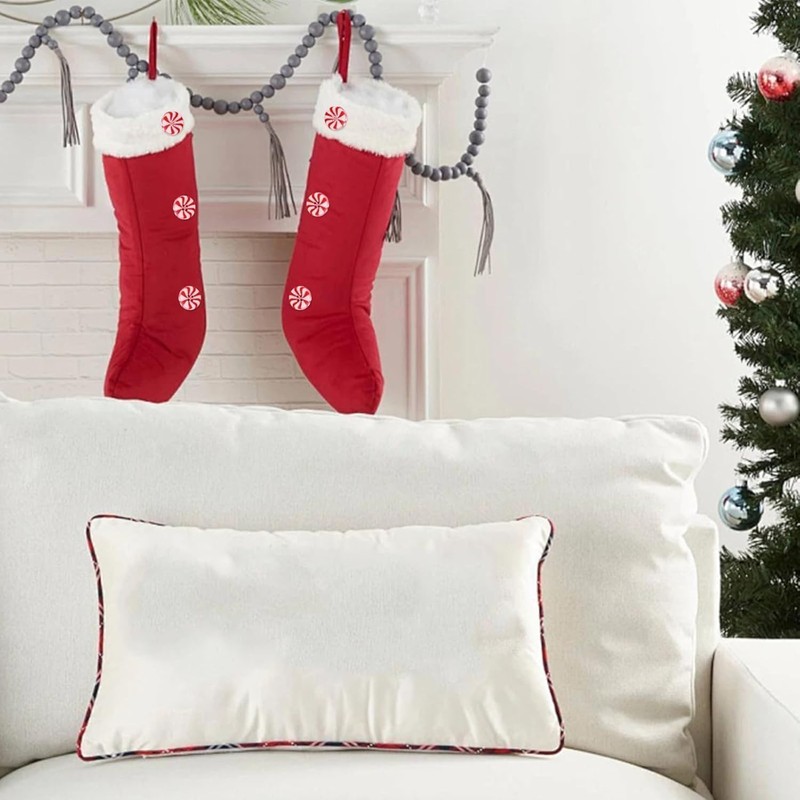 50 x Red White Resin Round Sewing Buttons