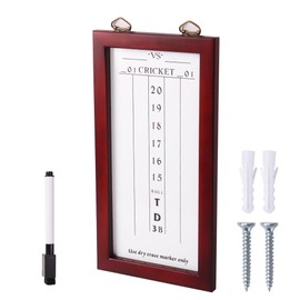 GSE Games & Sports Expert Dry-Erase Dart Scoreboard for Cricket and 01 Dart Games with Marker