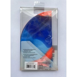 TYR Jr. Tiedye Graphic Silicone Swim Cap Blue/Orange Hypoallergenic Youth Fit