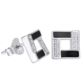 VEXXS S925 Diamond Stud Earrings for Men, 14K Real Gold Plated Iced Out Earrings 5A CZ Stones 925 Sterling Silver Studs for Men Women Hypoallergenic Earrings (C-Silver)