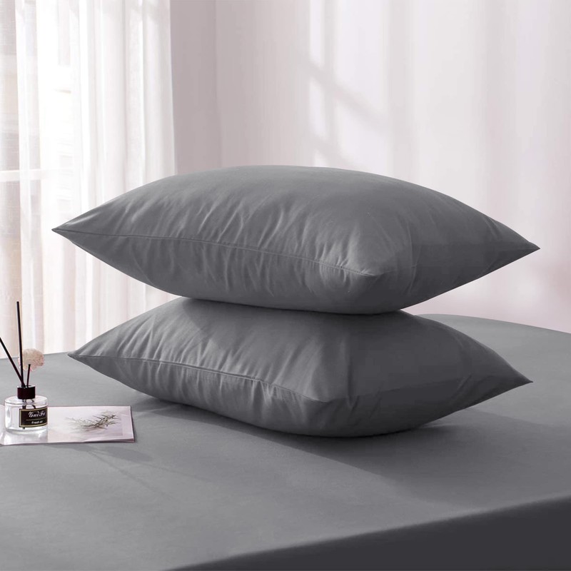 Moonlight Bedding Pillow Cases 2 Pack – Grey Pillowcases Envelope