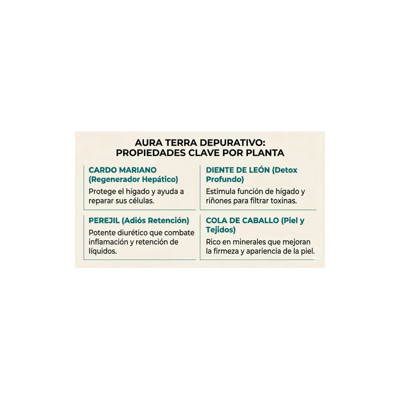 Extracto Herbal 60 Ml Cardo Mariano Diente De León Auraterra