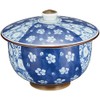 Saikaitoki 61677 Hasami Ware Tea Cup with Lid, Plum Pattern,