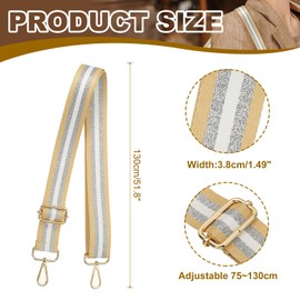 PATIKIL Taschengurt, Breiter Schultergurt Verstellbarer Crossbody-Taschengurt Universal Ersatz-Schultergurt für Damenhandtaschen Canvas-Gitarrentasche Rucksack, Gelb