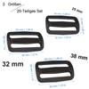 gvivej Ladder Buckles Clamp Pack of 20 Plastic Slider Strap