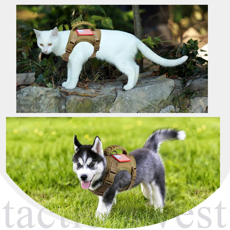 Hanshengday Tactical Service Dog Harness Vest,K9 Adjustable Military Working Harness