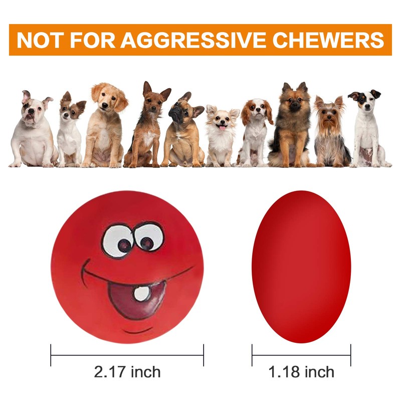Coricorsu Dog Toy Squeaky Dog Toys Funny Face Chewing Latex