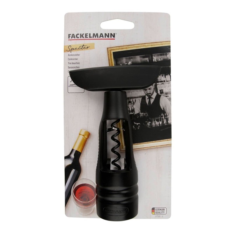 Fackelmann 15cm Specter Corkscrew - Suitable for Cork and Plastic