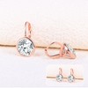 CONILOK Zircon Earrings Silver 925 Hoop Earrings Silver/Rose Gold/Gold/Blue/Purple/Red/Pink 10