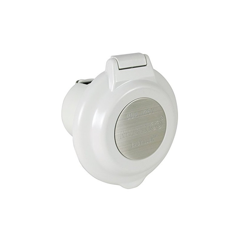 Marinco ParkPower 304EL-BRV Contour Power Inlet with Stainless Steel Trim,