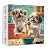 PICKFORU Shih Tzu Snack Time Puzzles for Adults 1000 Pieces,