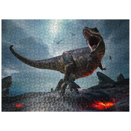 Tyrannosaurus Rex in A Harsh Prehistoric World - Premium 500 Piece Jigsaw Puzzle for Adults