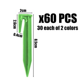 60 Pieces Garden Membrane Nails, Garden Lawn Mower Nails, Boundary Line Nails, Cable Lawn Nails, Connecting Pegs, Lawn Ground Hooks