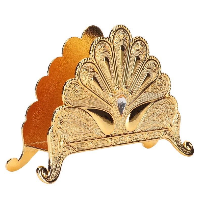 Napkin Holder Classical Metal Peacock Embossed European Style Table Tissue