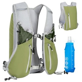 7L Running Vest for Men and Women, Running Backpack with 500 ml Water Bottle, Multifunctional Ultralight Reflective Running Vest for Running, Cycling, Trails, Marathons, Camping