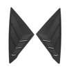 2pcs Rear Left Right Window Louver Bright Black Side Window