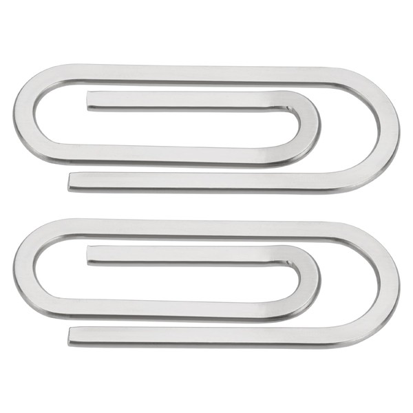 SG Store Pack of 2 Stainless Steel Money Clips in
