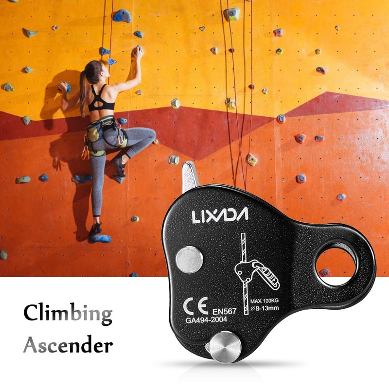 Lixada Rock Climbing Ascender Ultralight Fall Arrest Protection Belay Device