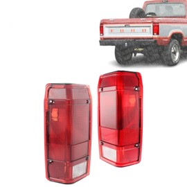 Vantage Auto Parts - Tail Light Lens and Housing Compatible With Ford Ranger 1983-1990 | DIRECT REPLACEMENT | Clear & Red Lens |‎ E9TZ13404A E9TZ13405A | FO2801104 FO2800105