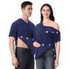 Magnetic Buttons Post Shoulder Surgery Recovery Shirt for Men V-Neck