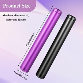 AOZUO 2 Pack Metal Tube Container, Joint Cases Portable Aluminum Waterproof Storage Tube Holder Case for Purse Pocket Travel Outdoors, 4.5 inches