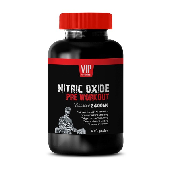 muscle pills - NITRIC OXIDE PRE WORKOUT 2400MG - nitric oxide supplements for men, muscle relaxer pills for the back pain, recovery supplement post workout, muscle builder for men 1 Bottle 60 Capsules