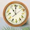 10 Inch Wall Clock Multipurpose Cuckoo Round Silent Punctual Bird