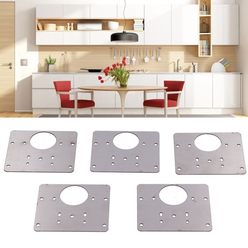 5Pcs Hinge Repair Plate Stainless Steel Firm Durable More Space