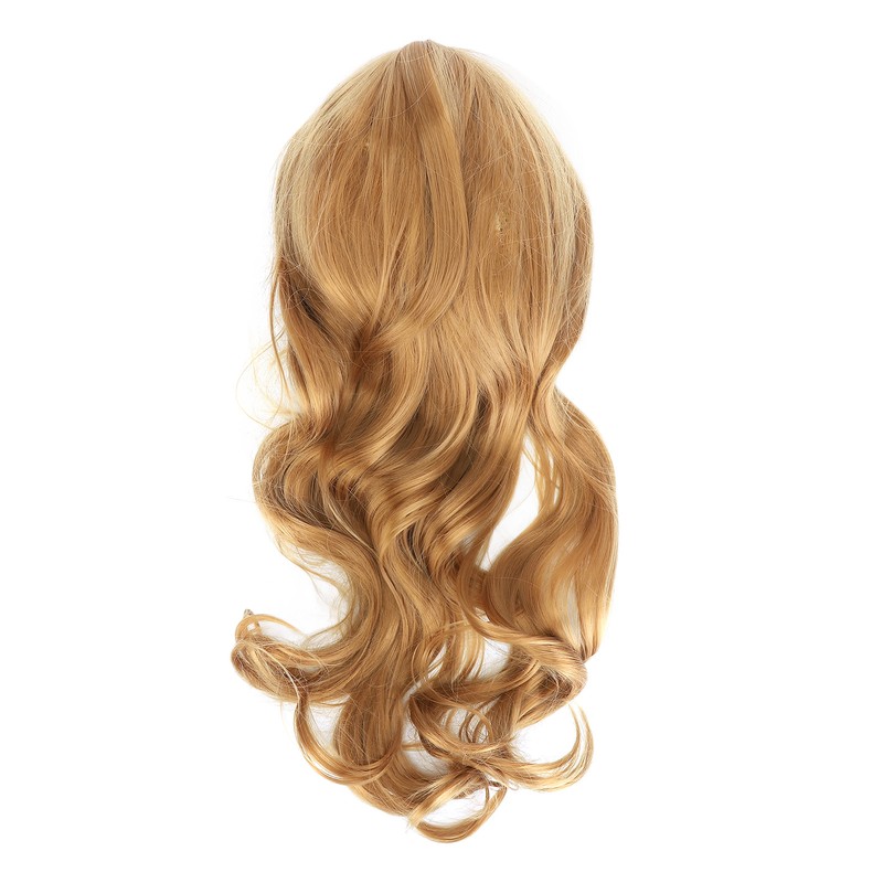 Women Long Hair Wig Light Brown Color Middle Parting Breathable