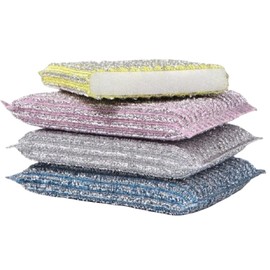 FORUMALL 3Pcs Colorful Strips, Soft Scouring Cloth, Dishcloth, Sponge, Thickening Kitchen, Brushing Pots, Not Easy To Get Oil, Household Washing Dishes（color Random） (3PCS)
