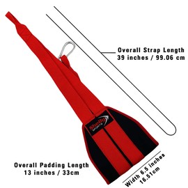 SHELLY Ab Slings Straps Premium Hanging Ab Straps for Abdominal Muscle Building Arm Support for Ab Workout Pull Up Bar Attachment Heavy Duty Carabiners, Hanging Leg Raiser Ab Workout Pullup (Red)