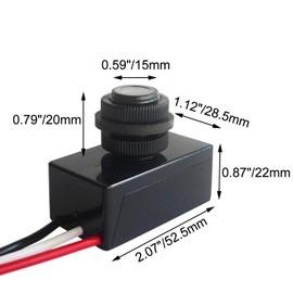 LoveDeal 120V-277VAC Outdoor Photoelectric Switch, 5A Dusk to Dawn Photocell Sensor Switch, Hardwired Post Eye Light Controllor, UL Listed