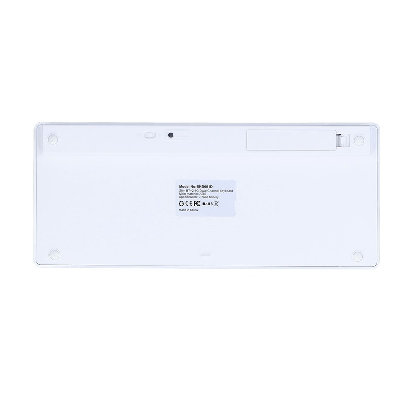 Bluetooth Keyboard Tablet PC Ultra Slim Portable 78 Keys White