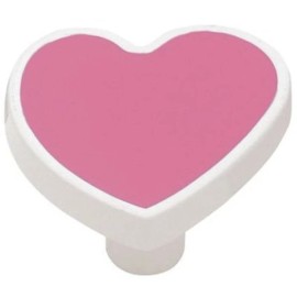 Liberty PBF955Y-PNK 1 3/8" Pink Heart Drawer  Cabinet Knob