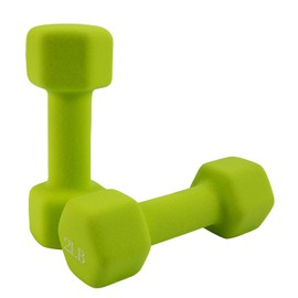 doubob Weights Dumbbells set of 2 Fitness for Man Woman Home Gym Health Exercise 2LB Green Rubber Hex Dumb Bells