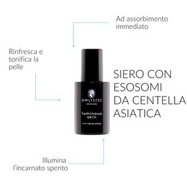 Owlystic Exosome Aura Serum - Gesichtsserum Esosomi Pro-Age mit Hyaluronsäure und Centella Asiatica für die tägliche Hautpflege - Sofort aufpolsternde Wirkung - 30 ml