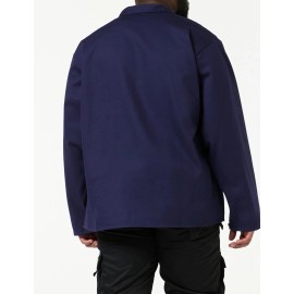 Black Stallion Medium Navy Welders Collar Flame Resistant Treated Cotton With Snap Buttons