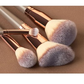 Juego de 15 brochas maquillaje, dos cabezas y caras, herramientas for el cabello suave belleza for grande(C)                                          