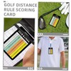 DOITOOL Golf Scorecard Range Chart Card Set Paper Golf Training