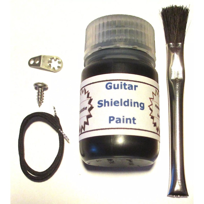 Military Grade Professional Guitar Shielding Paint KIT Conductive w/ Brush,