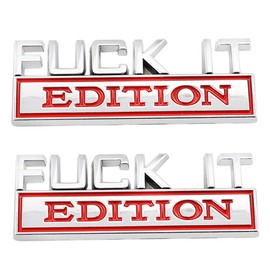 2 x It Edition Emblem Stick Badge Mudguard Badge Sticker for Cars Trucks Motorcycles Luggage SUV (Silver)