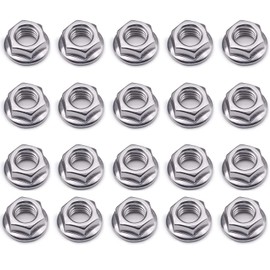KOYMING M6 Nut Hexagonal Lock Nut M6*20pcs Lock Nut Flange Nut Made of 304 Stainless Steel