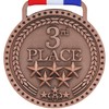 Bronze Medal 3rd Third Place Award Trophy Medal, Antique Bronze