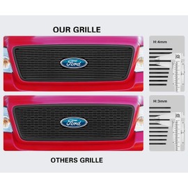 APS Premium Stainless Steel Black 8x6 Horizontal Billet Grille Insert Compatible with Ford Explorer 2002-2005 Combo N19-H98978F