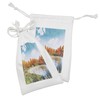 Ambesonne Oil Painting Fabric Pouch Set of 2, Picturesque Lake